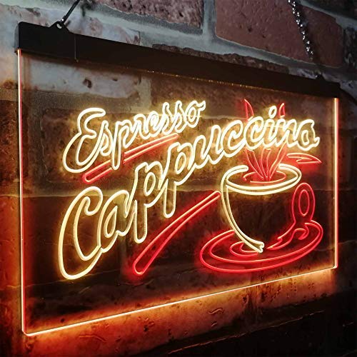 Coffee Shop Espresso Cappuccino LED Light Sign - Way Up Gifts