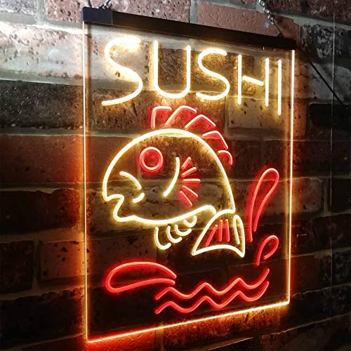 Fish Sushi LED Light Sign - LED Gift Works