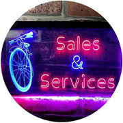Bicycle Bike Sales Repairs Services LED Light Sign - LED Gift Works