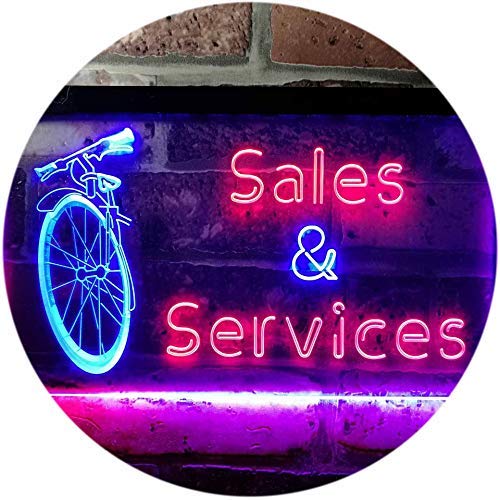 Bicycle Bike Sales Repairs Services LED Light Sign - Way Up Gifts