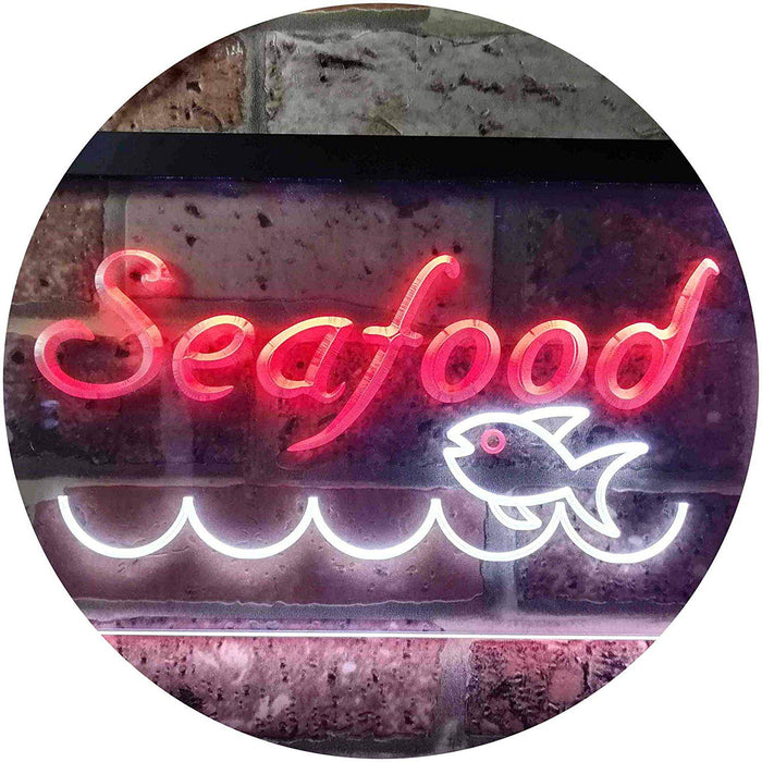 Fish Seafood Restaurant LED Light Sign - Way Up Gifts