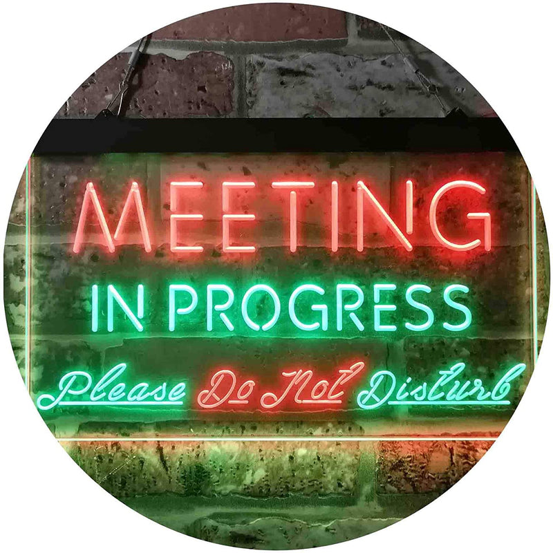 Meeting in Progress Do Not Disturb LED Light Sign - LED Gift Works