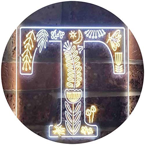 Family Name Letter T Monogram Initial LED Light Sign - Way Up Gifts