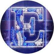 Family Name Letter E Monogram Initial LED Light Sign - LED Gift Works