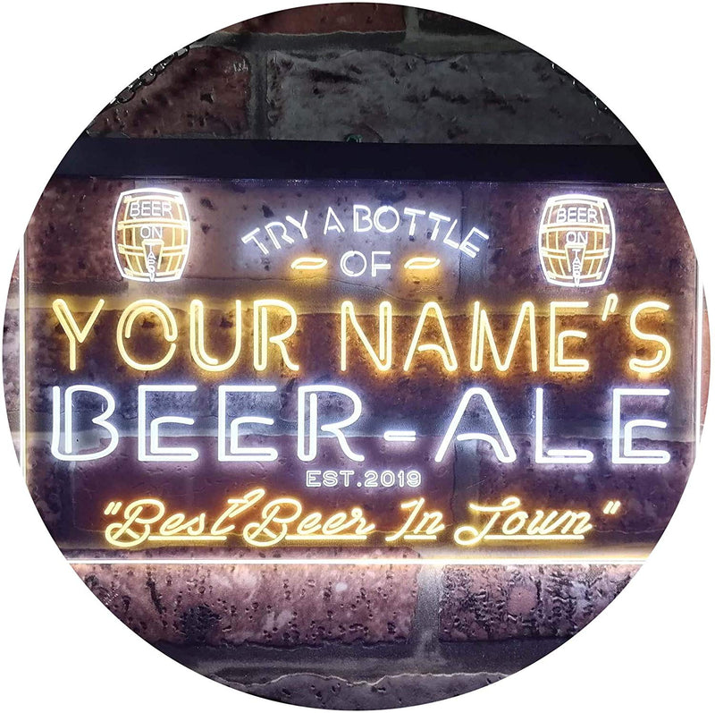 Personalized Home Brew Beer Ale Bar LED Light Sign - LED Gift Works