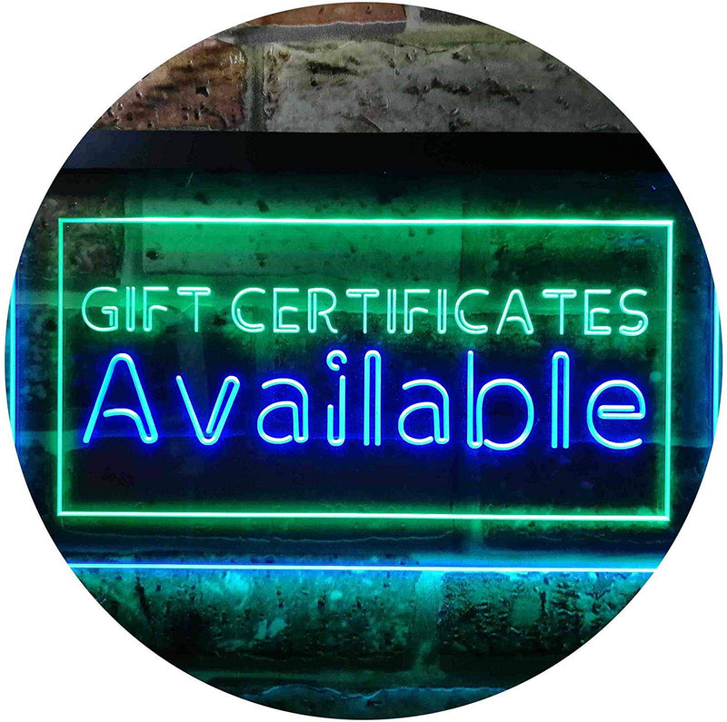 Gift Certificates Available LED Light Sign - LED Gift Works