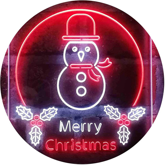 Merry Christmas Decoration Snowman LED Light Sign - Way Up Gifts
