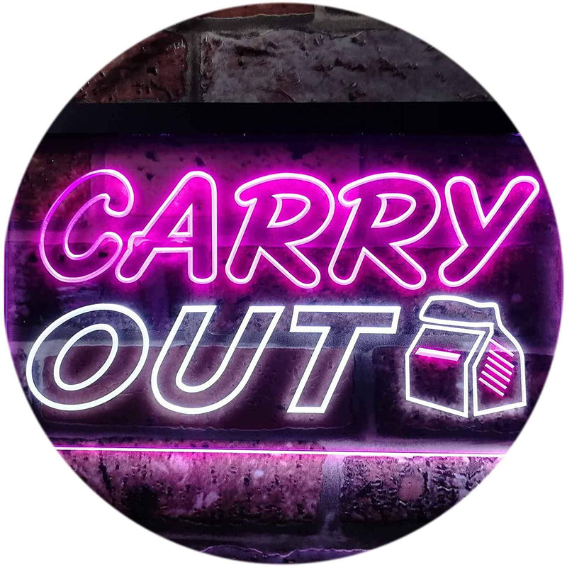 Food to Go Carry Out LED Light Sign - LED Gift Works