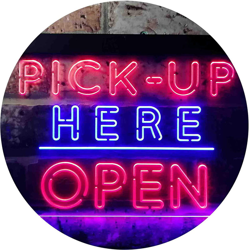 Pick Up Here Open LED Light Sign - LED Gift Works