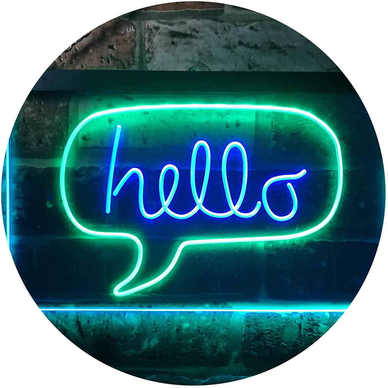 Hello Quote Bubble LED Light Sign - LED Gift Works