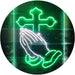 Praying Hands Cross LED Light Sign - Way Up Gifts