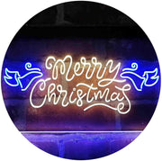 Merry Christmas Wing Decoration LED Light Sign - LED Gift Works