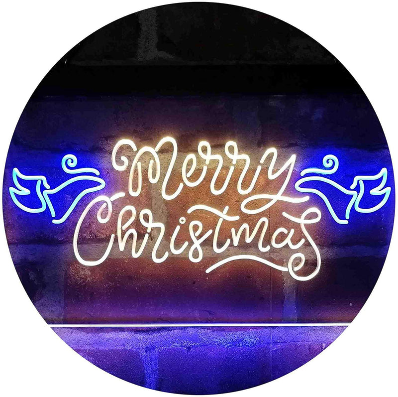 Merry Christmas Wing Decoration LED Light Sign - LED Gift Works