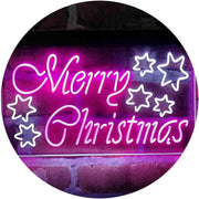 Merry Christmas Stars Decoration LED Light Sign - LED Gift Works