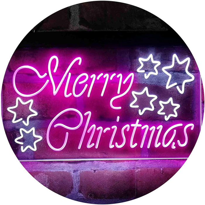 Merry Christmas Stars Decoration LED Light Sign - Way Up Gifts