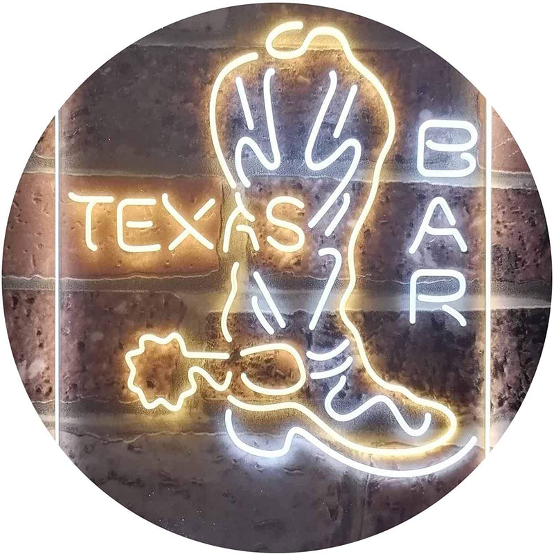 Cowboys Boots Texas Bar LED Light Sign - LED Gift Works