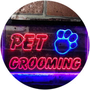 Paw Print Pet Grooming LED Light Sign - LED Gift Works