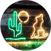 Cactus Moon Wolf LED Light Sign - Way Up Gifts