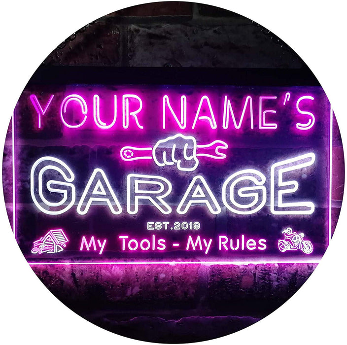 Personalized Home Garage Tools Handyman LED Light Sign - Way Up Gifts