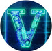 Family Name Letter V Monogram Initial LED Light Sign - Way Up Gifts