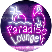 Parrot Paradise Lounge Bar LED Light Sign - LED Gift Works