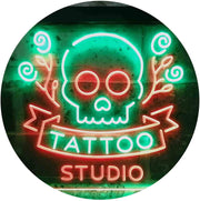 Skull Tattoo Studio LED Light Sign - LED Gift Works