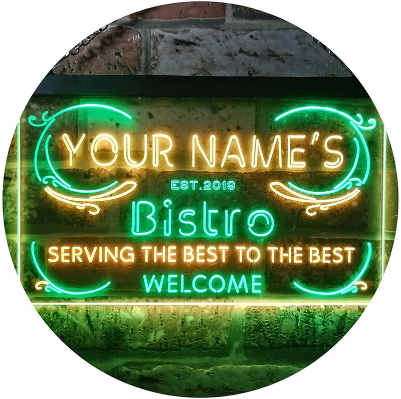 Personalized Bistro LED Light Sign - LED Gift Works