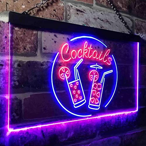 Cocktails LED Light Sign - Way Up Gifts