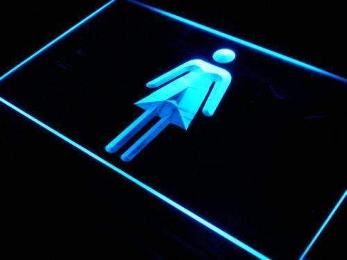 Female Women's Restroom LED Light Sign - Way Up Gifts