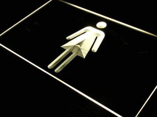 Female Women's Restroom LED Light Sign - Way Up Gifts