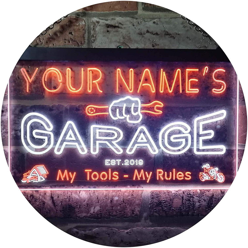 Personalized Home Garage Tools Handyman LED Light Sign - LED Gift Works