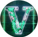 Family Name Letter V Monogram Initial LED Light Sign - Way Up Gifts