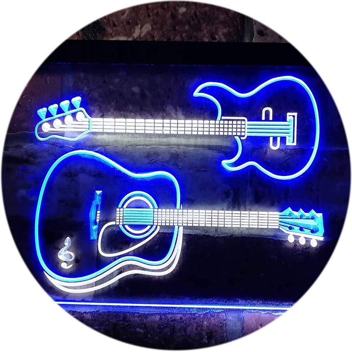 Guitars Music Instruments LED Light Sign - Way Up Gifts