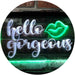 Lips Hello Gorgeous LED Light Sign - Way Up Gifts