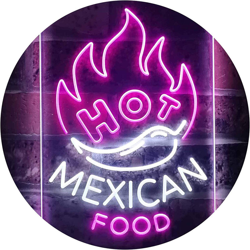 Hot Mexican Food LED Light Sign - LED Gift Works