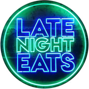 Late Night Eats LED Light Sign - LED Gift Works