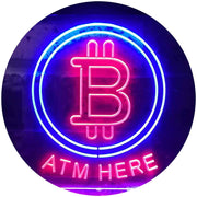 Bitcoin ATM Here LED Light Sign - LED Gift Works