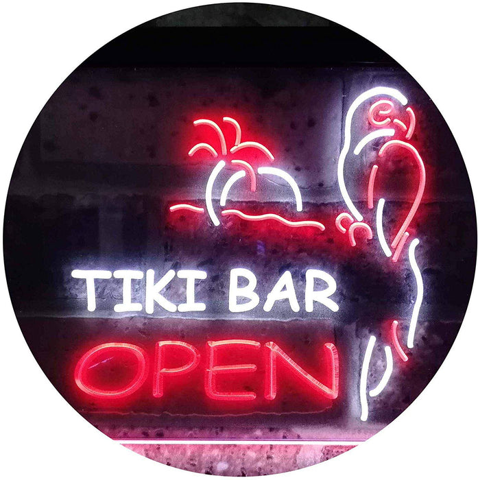 Parrot Tiki Bar Open LED Light Sign - Way Up Gifts