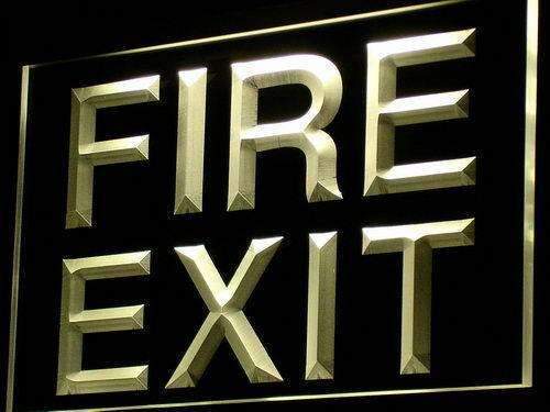 Fire Exit LED Light Sign - LED Gift Works