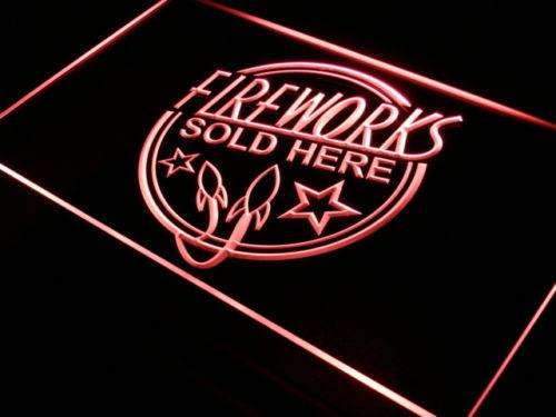 Fireworks Sold Here LED Light Sign - LED Gift Works