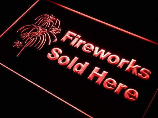 Fireworks Sold Here Store LED Light Sign - LED Gift Works