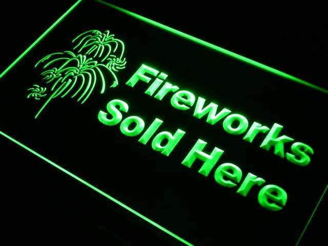 Fireworks Sold Here Store LED Light Sign - Way Up Gifts