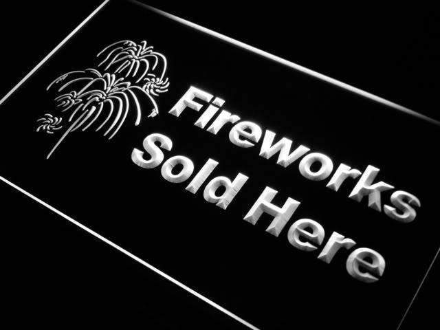 Fireworks Sold Here Store LED Light Sign - LED Gift Works