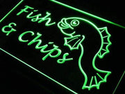 Fish and Chips LED Light Sign - LED Gift Works