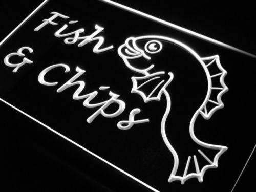 Fish and Chips LED Light Sign - Way Up Gifts