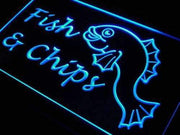 Fish and Chips LED Light Sign - LED Gift Works