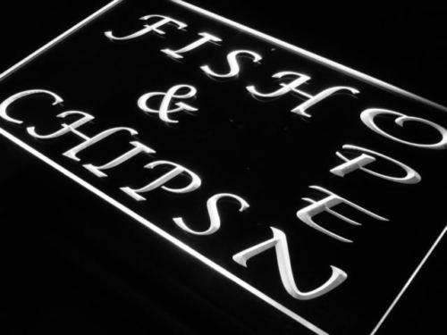 Fish and Chips Open LED Light Sign - Way Up Gifts