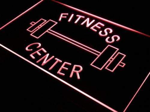 Fitness Center Barbell LED Light Sign - LED Gift Works