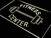 Fitness Center Barbell LED Light Sign - LED Gift Works
