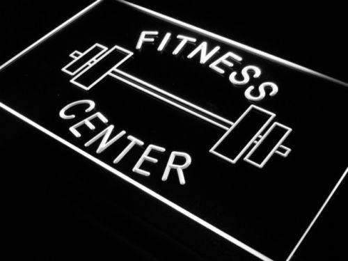Fitness Center Barbell LED Light Sign - Way Up Gifts